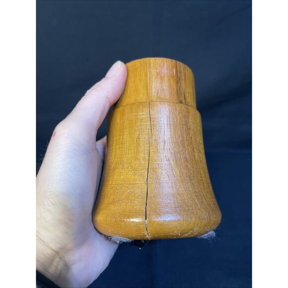 Mid Century Modern Teak Wood Candle Holder by Dolphin Made in Thailand Vtg MCM - Picture 7 of 9